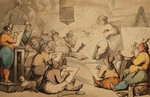 hollantilainen akatemia, tekijältä Thomas Rowlandson