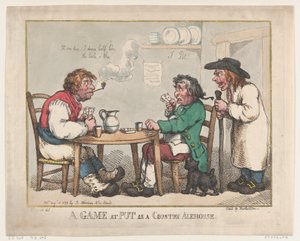 Peli Put in a Country Alehousessa, 10. elokuuta 1799, 10. elokuuta 1799. tekijältä Thomas Rowlandson