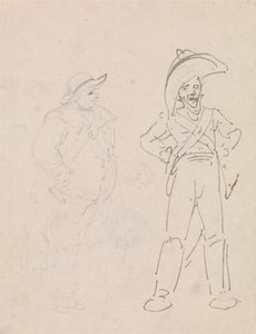 Jandarmi ja toinen mies tekijältä Thomas Rowlandson