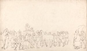 Hevosmyynti Hopkinsin varastolla (Yleiskatsaus) tekijältä Thomas Rowlandson