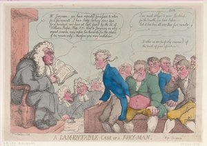 Tuomariston valitettava tapaus, 10. maaliskuuta 1815, 10. maaliskuuta 1815. tekijältä Thomas Rowlandson