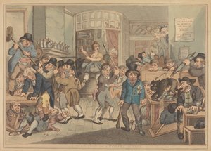 Hullu koira kahvilassa tekijältä Thomas Rowlandson