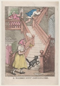 Tulelta haiseva neitotäti, 4. toukokuuta 1806, 4. toukokuuta 1806. tekijältä Thomas Rowlandson