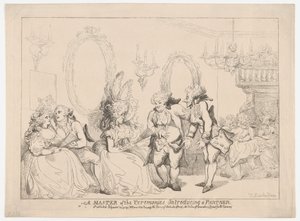Seremoniamestari esittelee kumppania tekijältä Thomas Rowlandson
