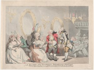 Seremoniamestari esittelee kumppanin, 24. marraskuuta 1795., 24. marraskuuta 1795. tekijältä Thomas Rowlandson