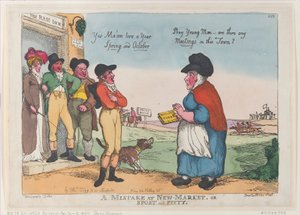 Virhe New Marketissa tai Urheilu ja hurskaus, 5. lokakuuta 1807, 5. lokakuuta 1807. tekijältä Thomas Rowlandson