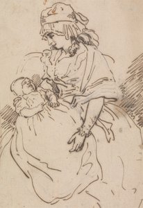 Äiti ja lapsi tekijältä Thomas Rowlandson