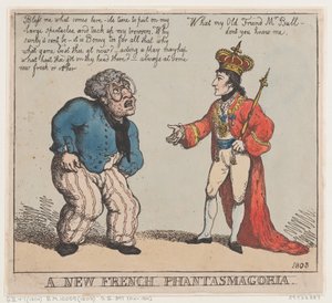 Uusi ranskalainen fantasmagoria, 1803, 1803. tekijältä Thomas Rowlandson