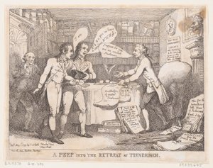 Kurkistus retriittiin Tinnechurch United Irishissa, 1. toukokuuta 1799, 1. toukokuuta 1799. tekijältä Thomas Rowlandson