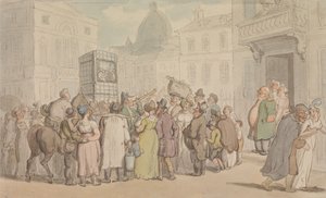 Punch ja Judy -esitys tekijältä Thomas Rowlandson