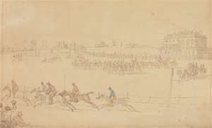 Kilpailu Knavesmiressa Yorkissa tekijältä Thomas Rowlandson