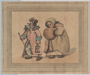 Paluu vierailulta, 3. huhtikuuta 1798, 3. huhtikuuta 1798. tekijältä Thomas Rowlandson