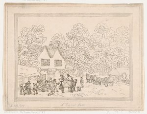 Maaseutupysähdys, 1787, 1787. tekijältä Thomas Rowlandson