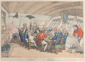 A Snug Cabin tai Port Admiral, 21.6.1808., 21.6.1808. tekijältä Thomas Rowlandson