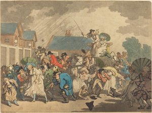 Myrsky Hyde Parkissa tekijältä Thomas Rowlandson