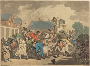 Myrsky Hyde Parkissa tekijältä Thomas Rowlandson
