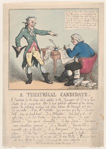 Teatteriehdokas, 1797, 1797. tekijältä Thomas Rowlandson