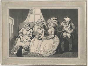 Vierailu tädin luona, 20. joulukuuta 1794, 20. joulukuuta 1794. tekijältä Thomas Rowlandson
