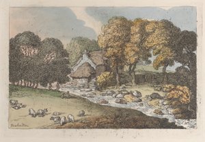 Watercourse, Views in Cornwall, 1812, 1812. tekijältä Thomas Rowlandson