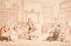 Vastaanotto Portlandin herttuattaressa, 1703 tekijältä Thomas Rowlandson