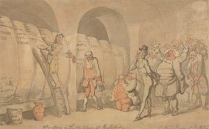 Muutokset Bullstroden Ale-kellarissa tekijältä Thomas Rowlandson