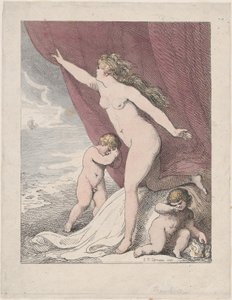 Theseuksen hylkäämä Ariadne, 1790-99, 1790-99. tekijältä Thomas Rowlandson