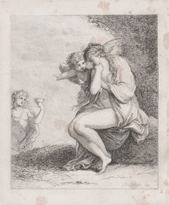 Ariadne Naxoksella Bacchuksen lähestyessä, n. 1790, n. 1790. tekijältä Thomas Rowlandson