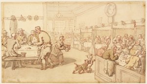 Vanhassa englantilaisessa ruokatalossa tekijältä Thomas Rowlandson
