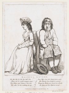 Bashful Lovers, 15. maaliskuuta 1798, 15. maaliskuuta 1798. tekijältä Thomas Rowlandson