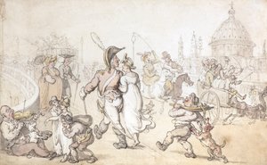 Blackfriarsin silta (akvarelli) tekijältä Thomas Rowlandson
