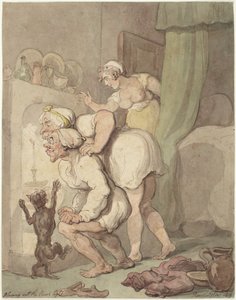 Rush-kynttilän sammuttaminen tekijältä Thomas Rowlandson