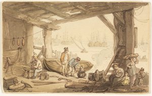 Veneen rakentajat tekijältä Thomas Rowlandson