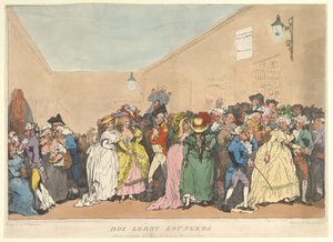 Box Lobby Loungers, 5. tammikuuta 1811. tekijältä Thomas Rowlandson