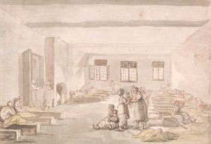 Bridewell, Pass Room, vankila tekijältä Thomas Rowlandson