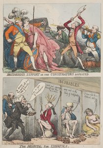 Britannian tuki vai salaliittolaisten tappio – Mielisairaala tekijältä Thomas Rowlandson