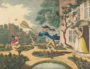 Perhosmetsästys, 1806. tekijältä Thomas Rowlandson
