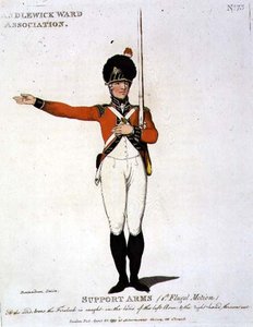 Candlewick Ward Association, levy 73 julkaisusta "Loyal Volunteers of London and Environs" tekijältä Thomas Rowlandson