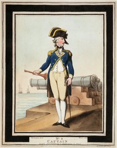 Kuninkaallisen laivaston kapteeni 1700-luvulla tekijältä Thomas Rowlandson
