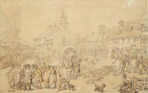 Cardiff (tussi ja pesu paperille) tekijältä Thomas Rowlandson