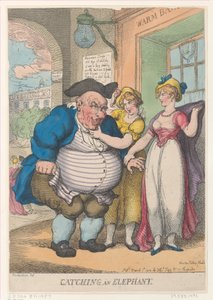 Elefantin pyydystäminen, 1. maaliskuuta 1812, 1. maaliskuuta 1812. tekijältä Thomas Rowlandson