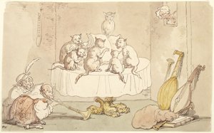 Kissat ja apinat tekijältä Thomas Rowlandson