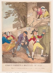 Hyväntekeväisyys kattaa monia syntejä, 27. marraskuuta 1781, 27 marraskuuta 1781. tekijältä Thomas Rowlandson
