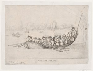 Chelsea Reach, 1799, 1799. tekijältä Thomas Rowlandson