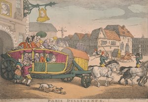 Valmennus: Paris Diligence tekijältä Thomas Rowlandson