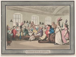 Comforts of Bath, Plate 11, 6. tammikuuta 1798, 6. tammikuuta 1798. tekijältä Thomas Rowlandson