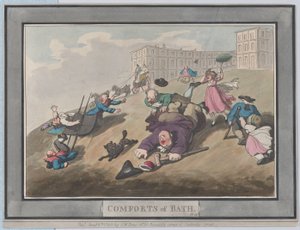 Comforts of Bath, Plate 12, 6. tammikuuta 1798, 6. tammikuuta 1798. tekijältä Thomas Rowlandson