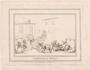 Comforts of Bath, levy 7, 6. tammikuuta 1798, 6. tammikuuta 1798. tekijältä Thomas Rowlandson