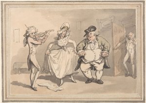 Bathin mukavuudet: Yksityisvastaanotto ennen tanssiaisia tekijältä Thomas Rowlandson