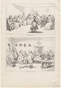 Keskustelu ja A Country Club, 1806-11., 1806-11. tekijältä Thomas Rowlandson
