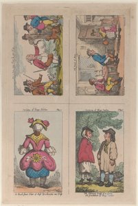Hogs Nortonin puku, Kuinka mies ampuu oman peruukkinsa ja Mimin piika, 1809, 1809. tekijältä Thomas Rowlandson